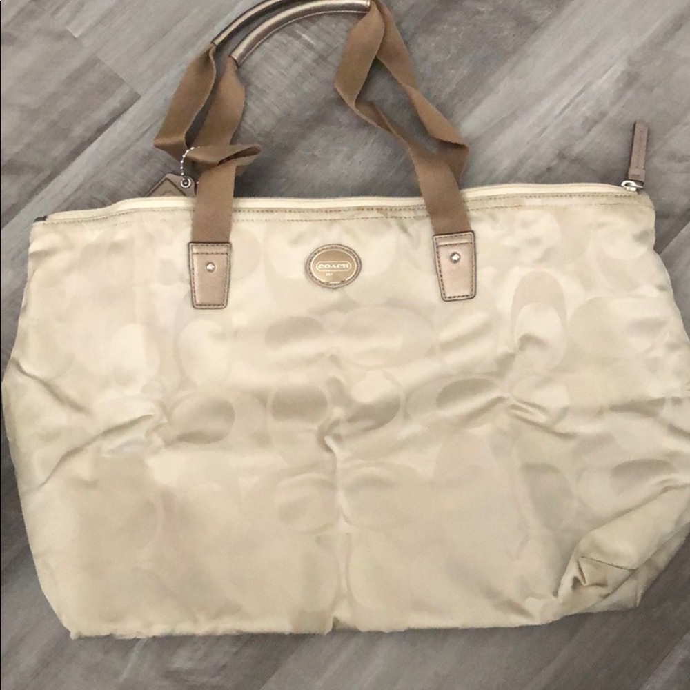 Coach Nylon Foldable Tote Bag w/case